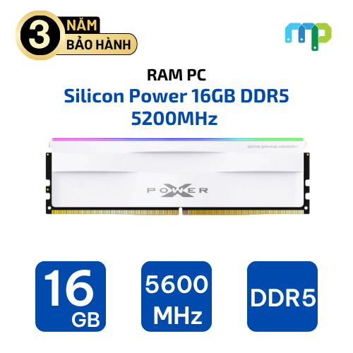 RAM Laptop Silicon 16GB DDR5 5200MHz RGB C38 SP016GXLWU520FSH