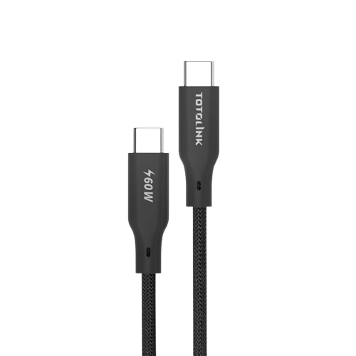 Cáp sạc nhanh USB-C to USB-C 1m Totolink T601CC-BK