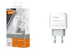 Cốc sạc nhanh LDNIO 27w màu trắng A1206C  (Type C + Type C 1m)