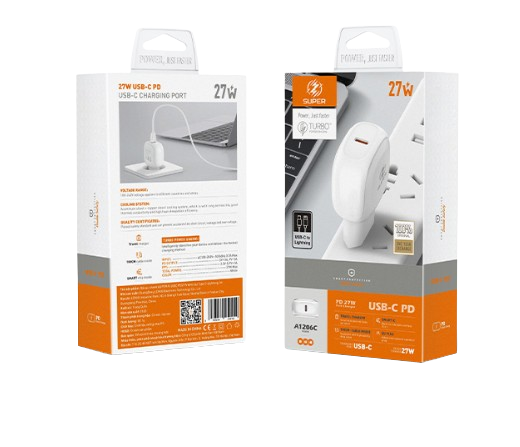Cốc sạc nhanh LDNIO 27w màu trắng A1206C (Type C + Lightning 1m )