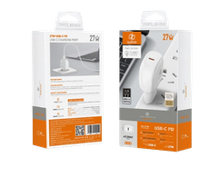 Cốc sạc nhanh LDNIO 27w màu trắng A1206C (Type C + Lightning 1m )