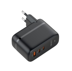 Cốc sạc nhanh  LDNIO 65w màu đen Q366(2Type C + Usb + cáp Type C 1m + 3 ĐĐ 2c/3c)