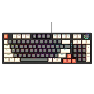 Bàn Phím Cơ EDRA EK398 Alpha (White-Black) Có Dây/USB/Full Size