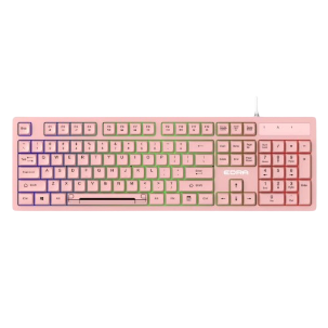Bàn Phím Văn Phòng Cao Cấp EDRA EK506 Màu Hồng Có Dây/104 Phím/USB