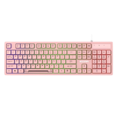 Bàn Phím Văn Phòng Cao Cấp EDRA EK506 Màu Hồng Có Dây/104 Phím/USB