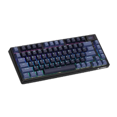 Bàn Phím Cơ Không Dây EDRA EK375 Pro Alpha (Navy-Blue)/3 Chế Độ/Có Màn Hình/75 Phím