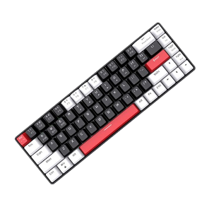 Bàn Phím Cơ EDRA EK368L White&Black Không Dây/3 Chế Độ/68 Phím