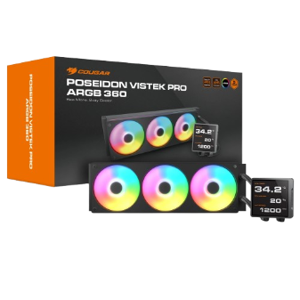 Tản nhiệt nước Cougar POSEIDON VISTEK PRO ARGB 360 (Black)