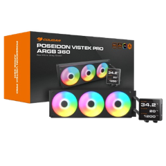 Tản nhiệt nước Cougar POSEIDON VISTEK PRO ARGB 360 (Black)