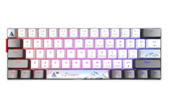 Bàn Phím Cơ EDRA EK361W Snow (White-Black) Không Dây/3 Chế Độ/61 Phím