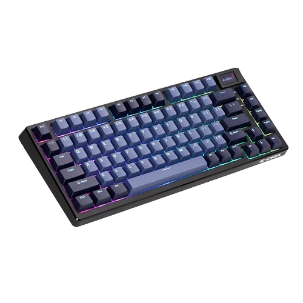 Bàn Phím Cơ Không Dây EDRA EK375 Pro Beta (Blue-Navy)/3 Chế Độ/Có Màn Hình/75 Phím