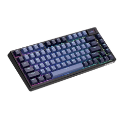 Bàn Phím Cơ Không Dây EDRA EK375 Pro Beta (Blue-Navy)/3 Chế Độ/Có Màn Hình/75 Phím