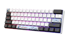 Bàn Phím Cơ EDRA EK361W Snow (White-Black) Không Dây/3 Chế Độ/61 Phím