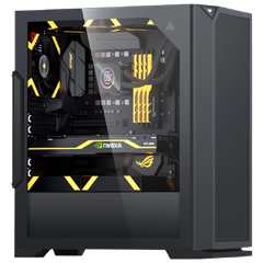 Vỏ máy tính Case Golden Field See view Room FM01 Black
