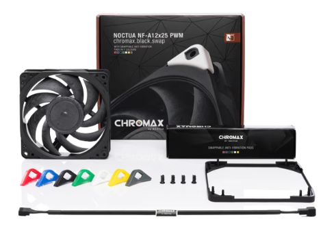 Quạt tản nhiệt  Noctua NF-A12x25 PWM Chromax Black Swap