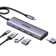 Hub chuyển đổi Type C Ugreen (15596)/ 5 in 1