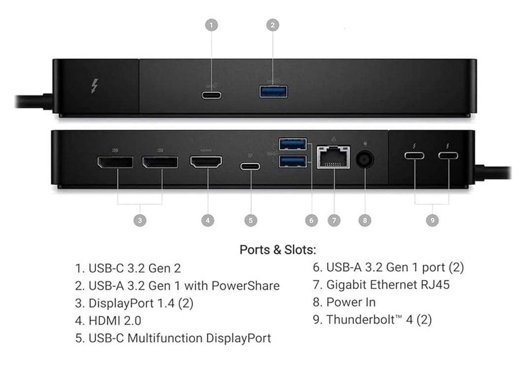 Thiết bị chuyển đổi Dell Thunderbolt Dock-WD22TB4