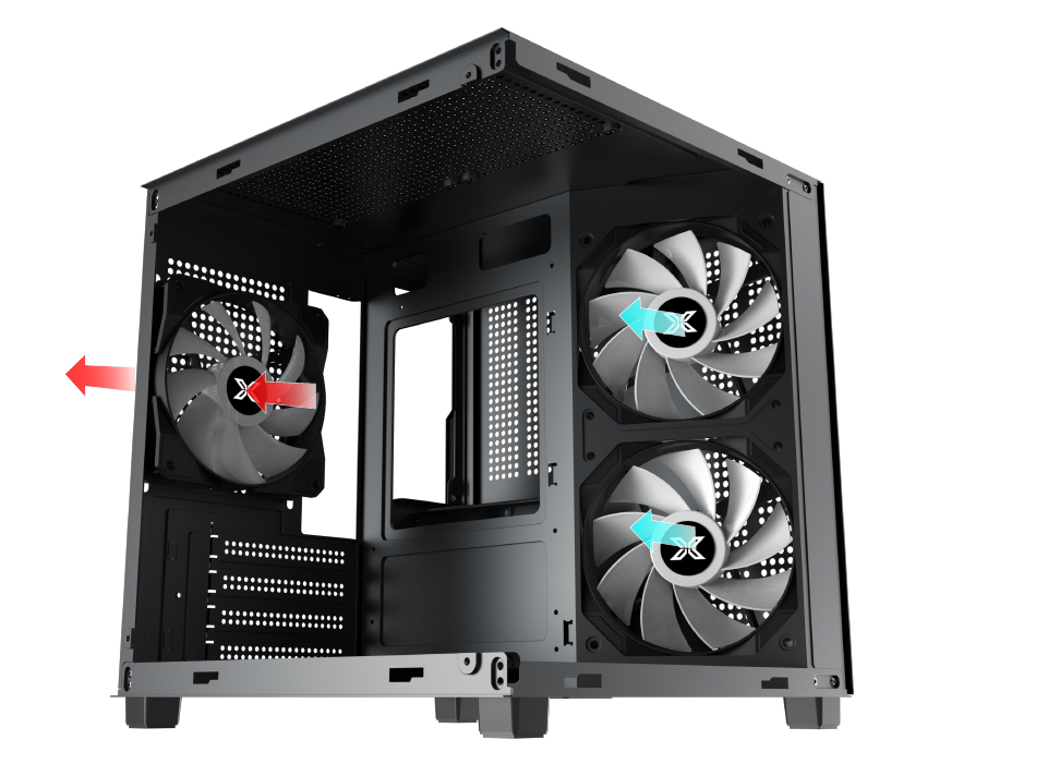 Thùng máy Case Xigmatek AquaM Nano II - Đen | Không kèm fan