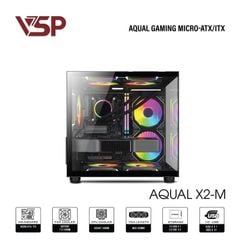 Thùng máy Aqual X2-M | Micro-ATX, Đen
