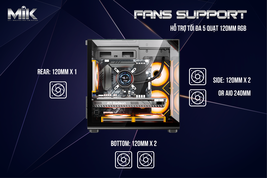 Thùng máy MIK G3 Prism Glass M (M-ATX)