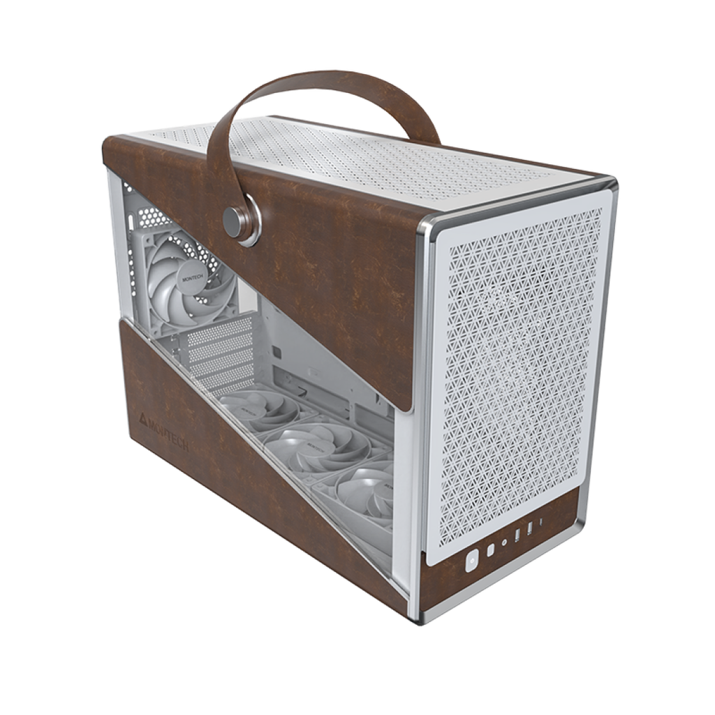 Thùng máy Montech Heritage Pro (Mini PC) | Trắng, kèm sẵn 4 fan