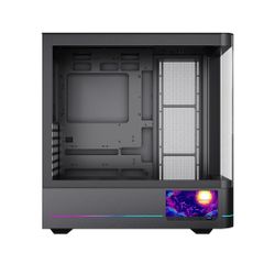 Thùng máy Case Leopard AC-02 | Đen, kính cong, LCD