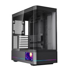 Thùng máy Case Leopard AC-02 | Đen, kính cong, LCD