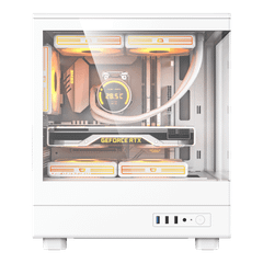 Thùng máy Case DarkFlash DB330M M-ATX | Mặt kính, trắng