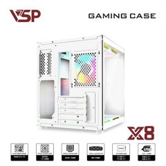 Thùng máy Case VSP X8 - Trắng | Hồ cá, không kèm fan