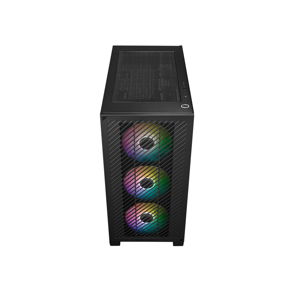 Thùng máy Cooler Master Elite 301 - Đen | Kèm 3 fan led (E301-KGNN-S00)
