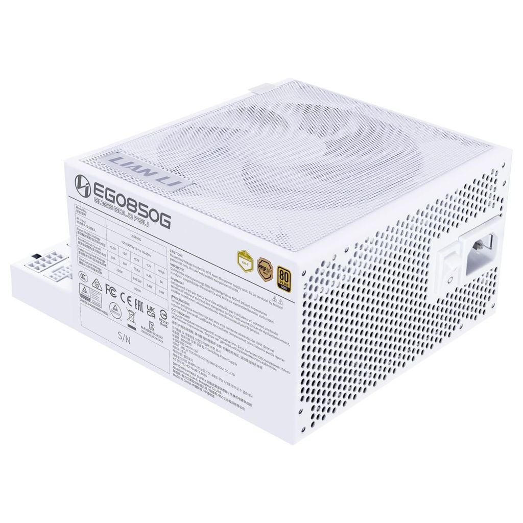 Nguồn máy tính Lian Li EDGE 850W Gold - Trắng | Không kèm HUB (UPC PSULLEG850w.EU)