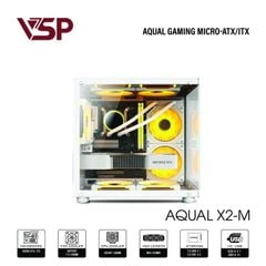 Thùng máy Aqual X2-M | Micro-ATX, Trắng