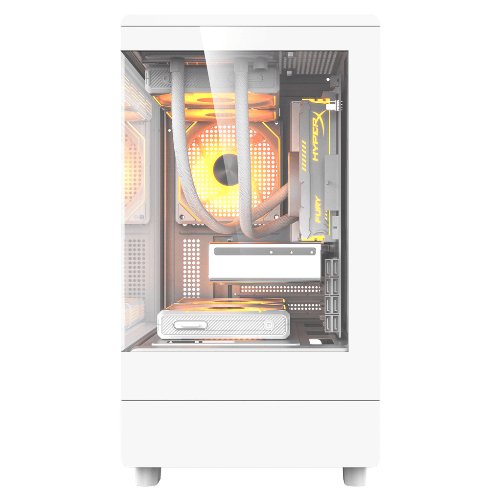 Thùng máy Case DarkFlash DB330M M-ATX | Mặt kính, trắng