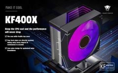 Tản nhiệt khí Leopard Kf400X - Đen, Led RGB