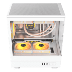 Thùng máy Case DarkFlash DB330M M-ATX | Mặt kính, trắng