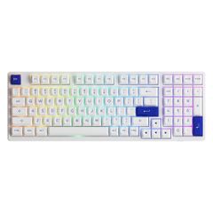 Bàn phím cơ không dây Akko 3098B Multi modes Blue on White / Akko CS Switch - Jelly Pink
