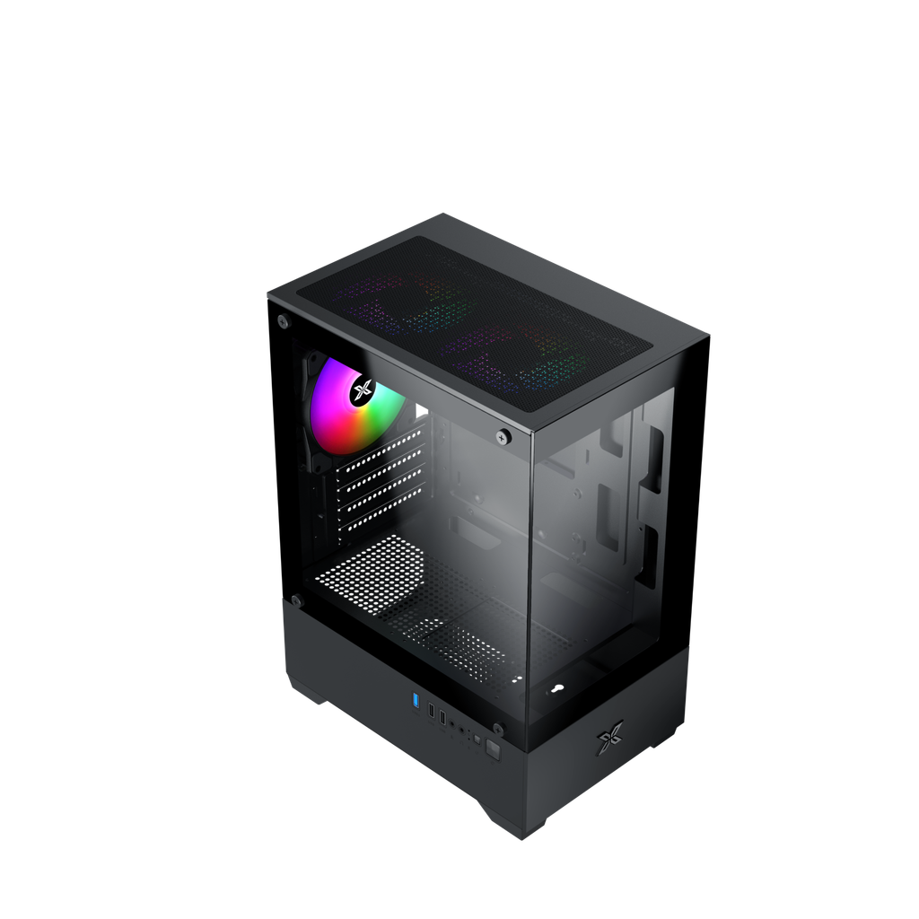 Thùng máy Xigmatek View II 3F M-ATX | Màu đen