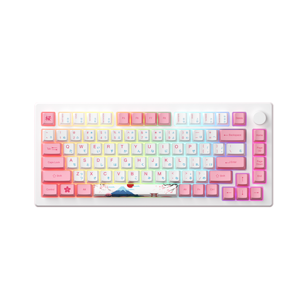 Bàn Phím Cơ không dây Akko MOD007B-HE PC Tokyo Sakura Pink Magnetic Switch
