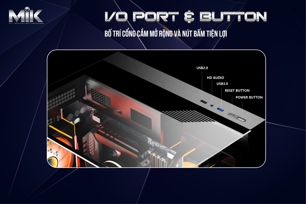 Thùng máy MIK G3 Prism Glass M (M-ATX)