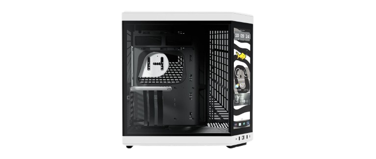 Thùng máy Hyte Y70 Touch Infinite - Đen trắng | Kèm sẵn Cable Riser PCIe 4.0 (CS-HYTE-Y70TTI-WB)