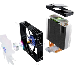 Tản nhiệt khí Leopard K400 ARGB trắng