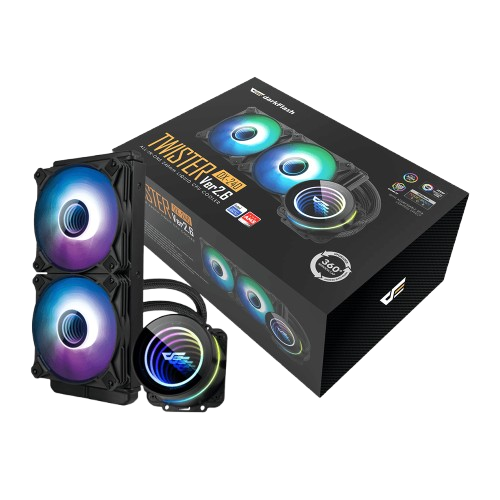 Tản nhiệt nước AIO Darkflash Twister DXV2.6 240 Liquid CPU Cooler Black