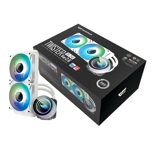 Tản nhiệt nước AIO Darkflash Twister DXV2.6 240 Liquid CPU Cooler White