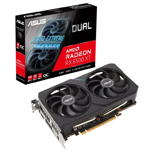 Card màn hình ASUS Dual Radeon™ RX 6500 XT OC Edition (DUAL-RX6500XT-O4G-V2)