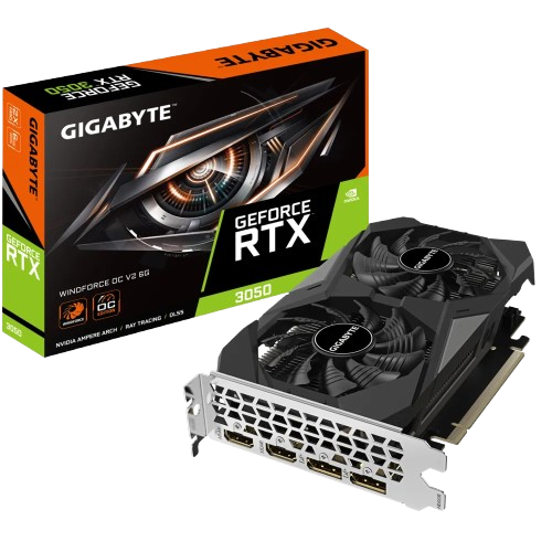 Card màn hình Gigabyte RTX 3050 Windforce 6GB OC V2 N3050WF2OC V2-6GD