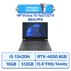 Laptop HP Victus 15-fa2732TX I5-13420H/16GB/SSD 512GB/RTX 4050 6G/WL/BT/4C/LKB/15.6