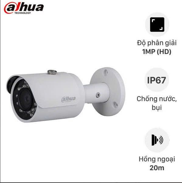 Camera Thân 4in1 Dahua 1.0MP DH-HAC-HFW1000SP-S3 (vỏ sắt)