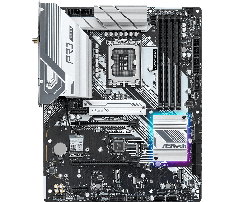 Mainboard Asrock Z790 Pro RS WiFi | Intel Z790, LGA 1700, ATX, 4 khe DDR5