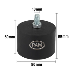 Chân cao su chống rung máy công nghiệp ĐK80x50mm ren M10