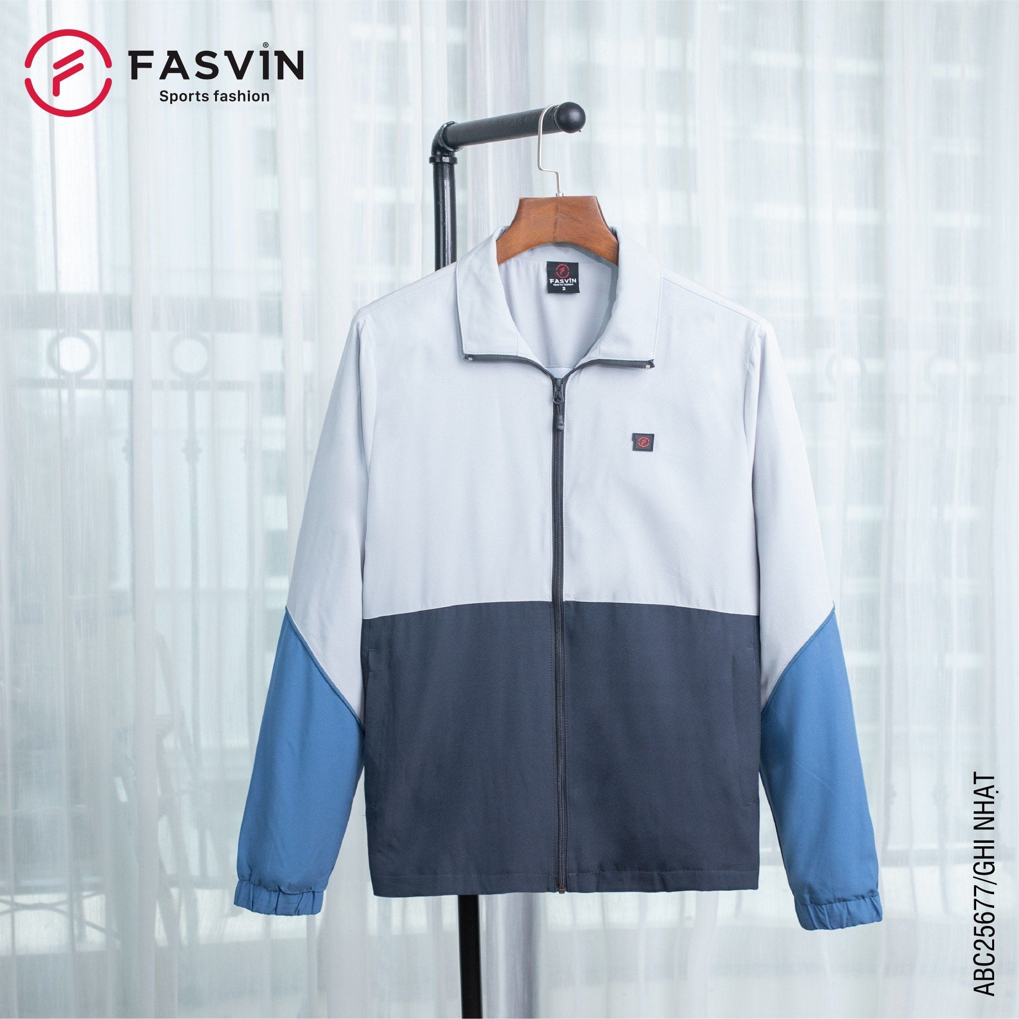  Áo gió nam thể thao 2 lớp Fasvin chất liệu cao cấp mềm mại co giãn ABC25677 